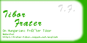 tibor frater business card